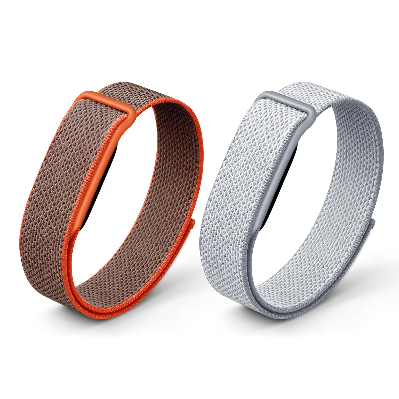 Zspoly 2 Stück Sport Nylon Armband kompatibel mit Google Fitbit Air,Atmungsaktiver Weicher Armbandaustausch Kompatibel mit Fitness,Mikro-verstellbare Leistungsschleife für Screenless Tracker