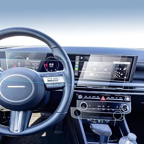 Vista 17 de Protector de Pantalla de Coche para 2015 2016 2017 2018 2019 Cadillac CTS Accesorios Navegación Pantalla Táctil Protector de Película de Vidrio