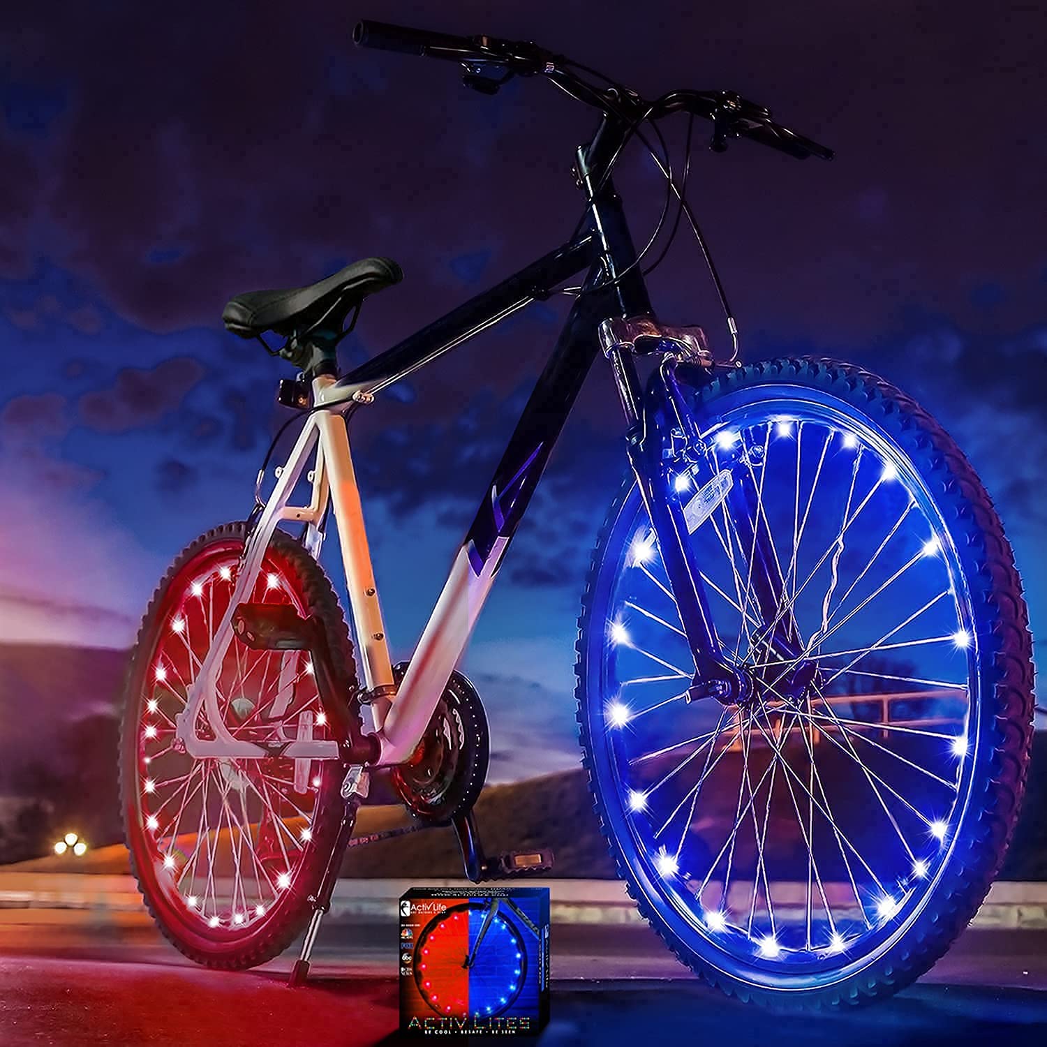 Activ Life Led Cycling Accessories Red Blue Pack Bike