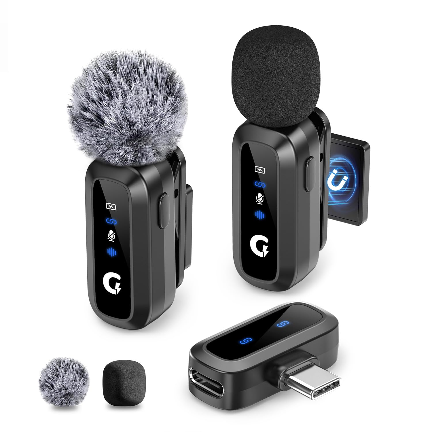 GRENARO Wireless Mic for YouTube, Plug & Play Mini Wireless Microphone for Mobile, Magnetic Clip, 3-Level Noise Reduction, Mic for Video Recording, Live Streaming, Podcast, for Beginners & Creators-image-16