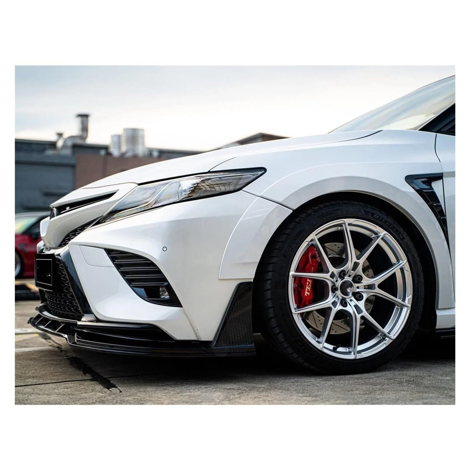 V2 Style Front Bumper Lip Splitter Kit – For 2018-2023 Toyota Camry SE/XSE (Gloss Black)