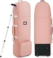 Vista 11 de Golf Travel Bags for Airlines with Adjustable Support Rod and Detachable Shoulder Straps, Hard case Top Soft Foldable Golf Club Travel Covers