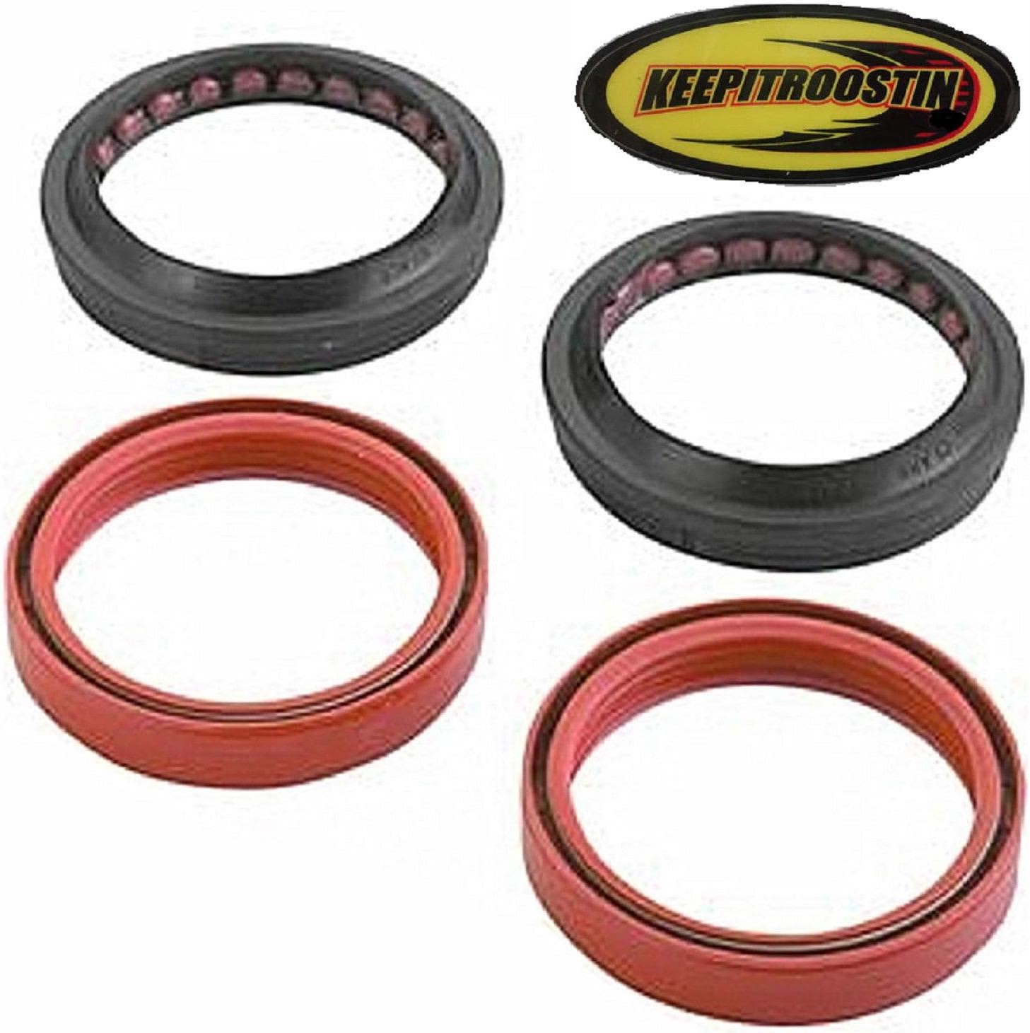 Fork and Dust Seals with Keepitroostin Sticker Fits Yamaha Yz125 Yz250 Yz400 Yz426 Yz450 1998-2004