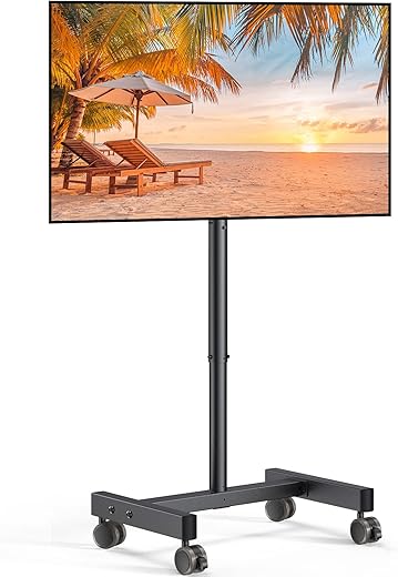 Carrello TV mobile su ruote per TV piatto/curvo da 13 a 43...