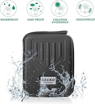 GECKO Kalimba 17 Keys Thumb Piano with Waterproof Protective Box, Tune Hammer and Study Instruction, Portable Mbira Sanza Finger Piano, Meditation Sound, Gift for Beginners and Professional