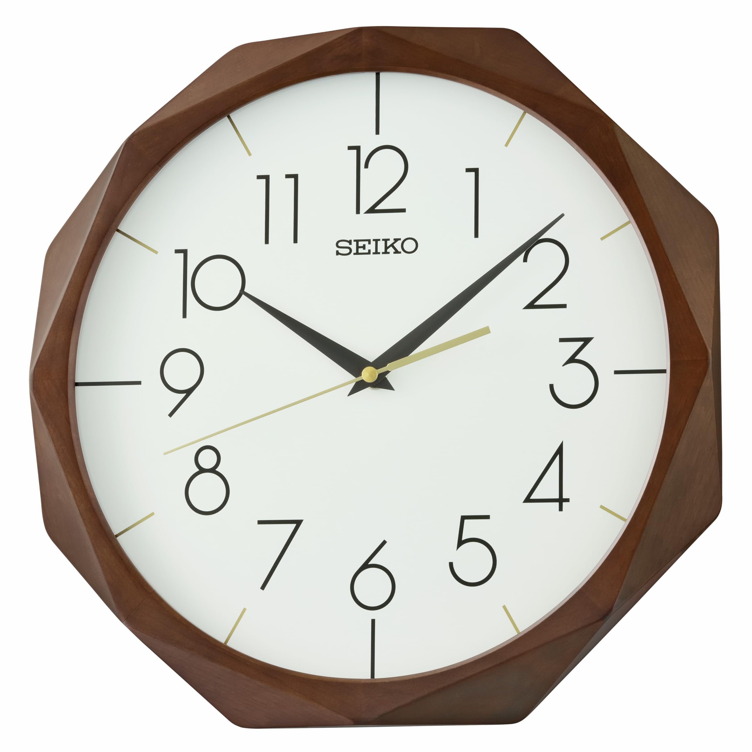 Amazon.com: SEIKO QXA863BLH Modern Octagon Non Ticking Wall Clock