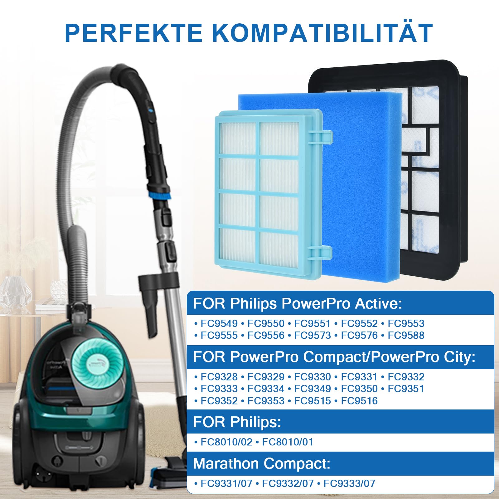 Filtre Aspirateur Philips 6x Filter Als Ersatz Fu00fcr Philips