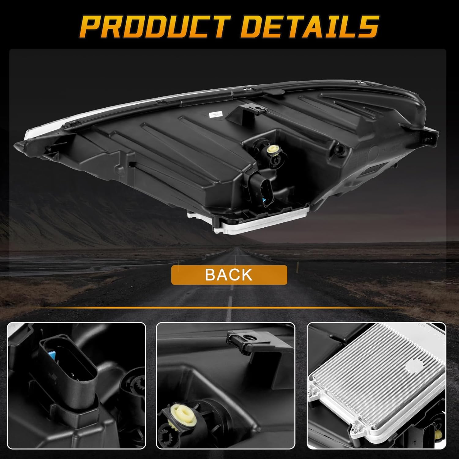 LED Model-S Headlight Assembly Compatible With Model S 2017 2018 2019 2020 Headlight Adaptive Headlamp Left Drviver Side #1053571-00-F