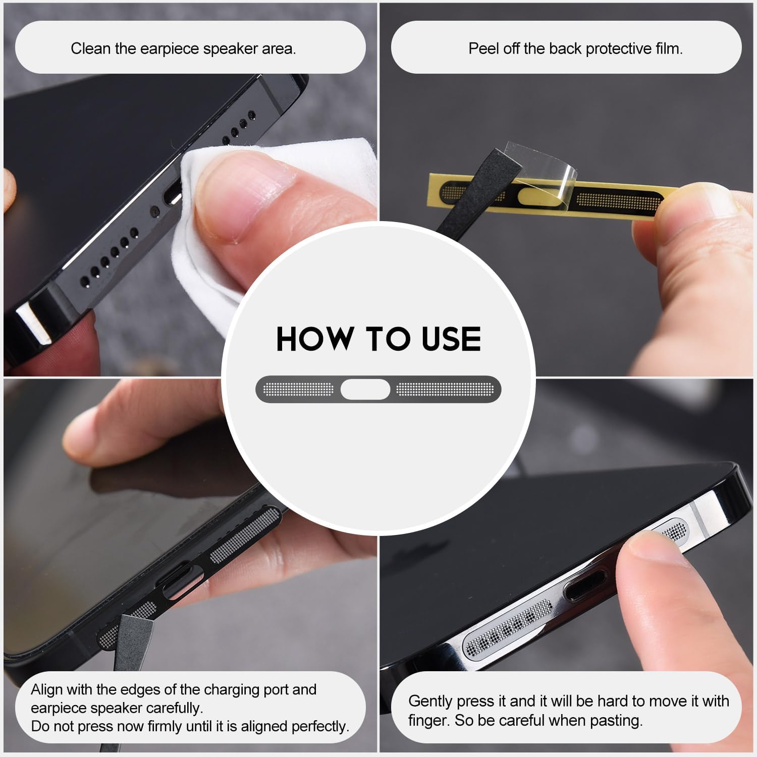 8PCS iPhone Speaker Dust Cover Compatible with 17,17 Pro/iPhone 16/... 