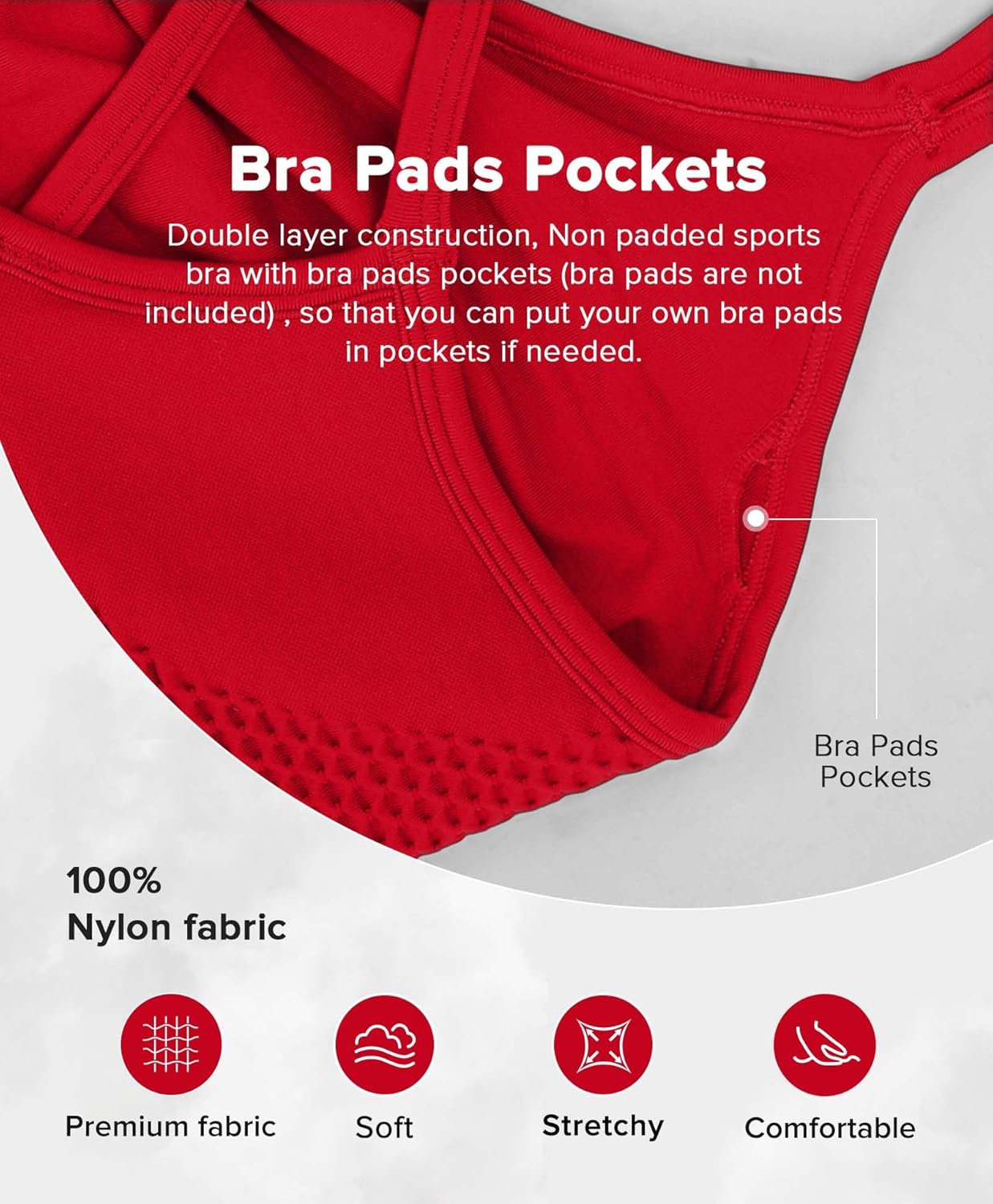 BRXL Strappy Ruched Sports Bra for Women Breathable Seamless Criss Cross Back Light Support Unpadded Bras Exercise Yoga - Image 2