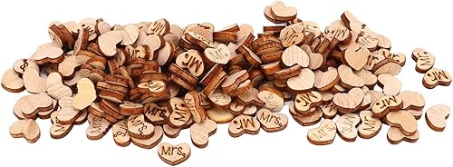 Miniatura 8 de plplaaoo 1000 unidades de confeti de madera rústica para boda, fiesta, mesa, decoración, corazones de madera, confeti bien pulido, resistencia a la