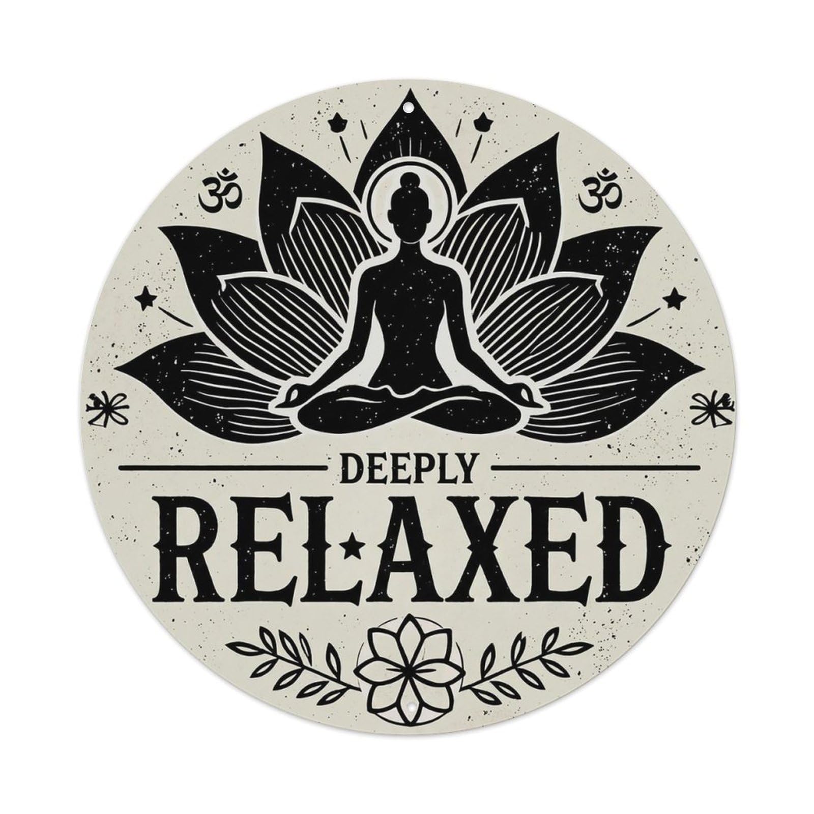 Zen Flower Meditation Den Relaxed Metal Tin Sign