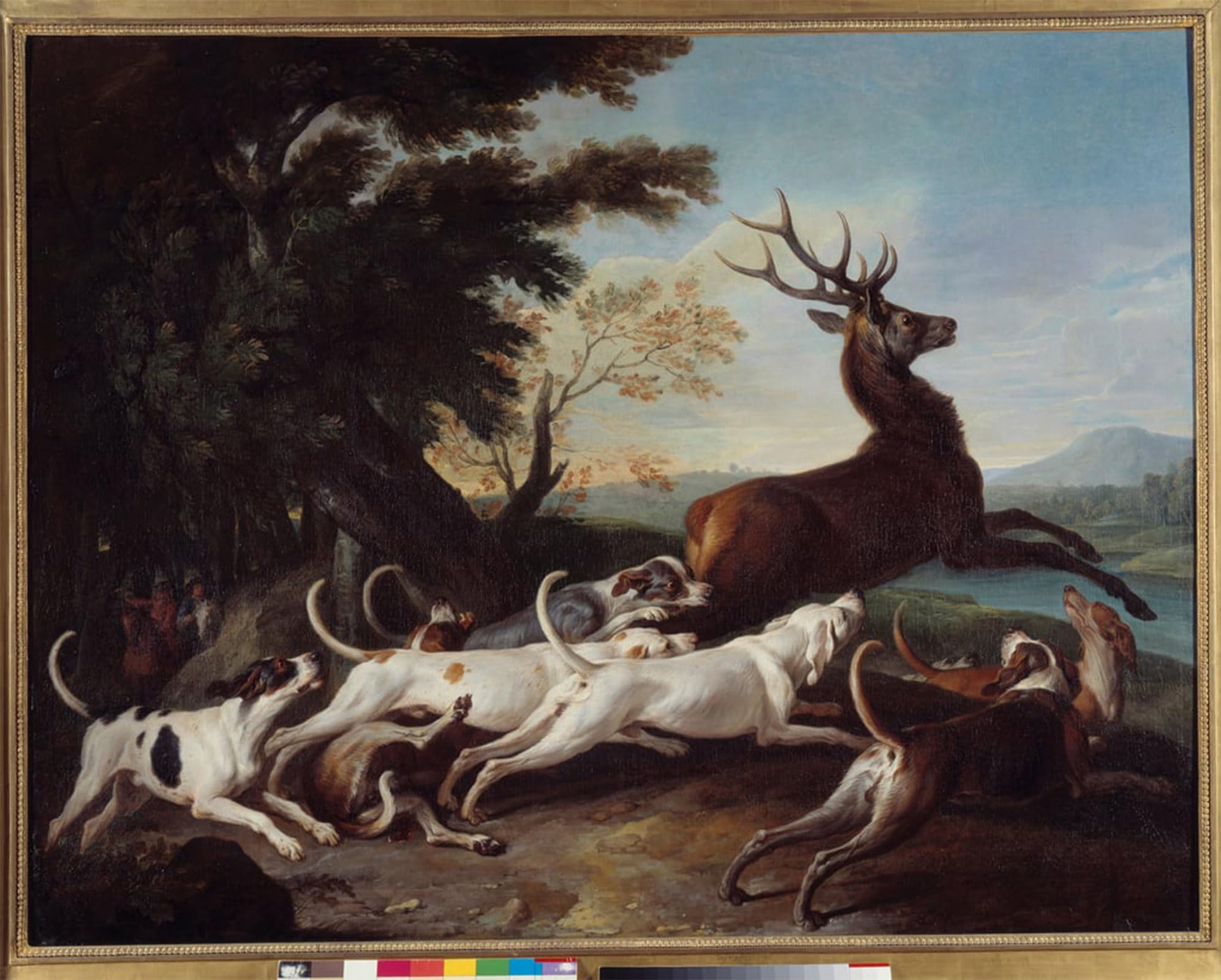 RZHRHJES Vintage Wall Art Picture on Canvas Wall Art Poster Hunting Debuche Du Deer by Desportes Canvas Poster for Home Decor 60x90cm