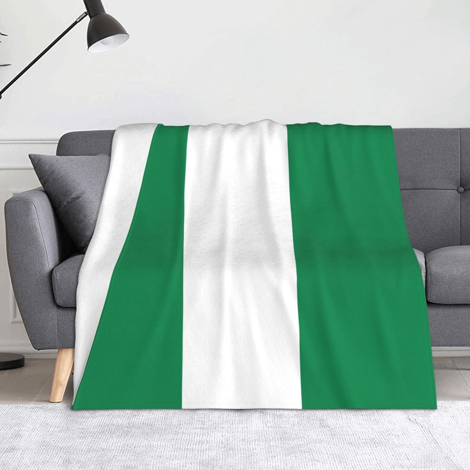 Flag of Nigeria Print Cozy Soft Blankets Warm 50x60 in Lightweight Blanket for Camping Travel