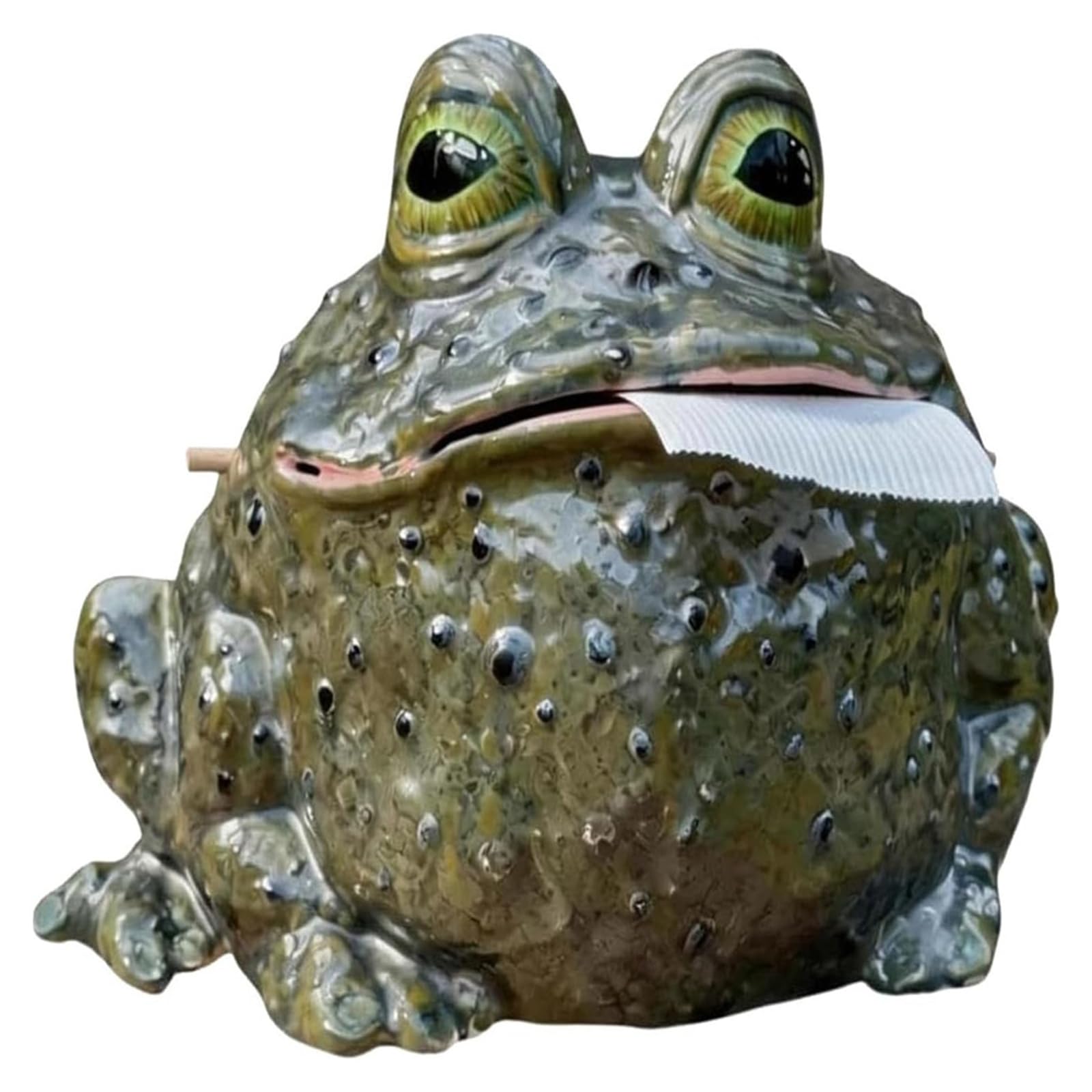 Toad Funny Toilet Paper Holder Creative Frogs Themed Tissue Dispenser with Whimsical Design for Kitchen Bathroom Bedroom Novelty Home Decor
