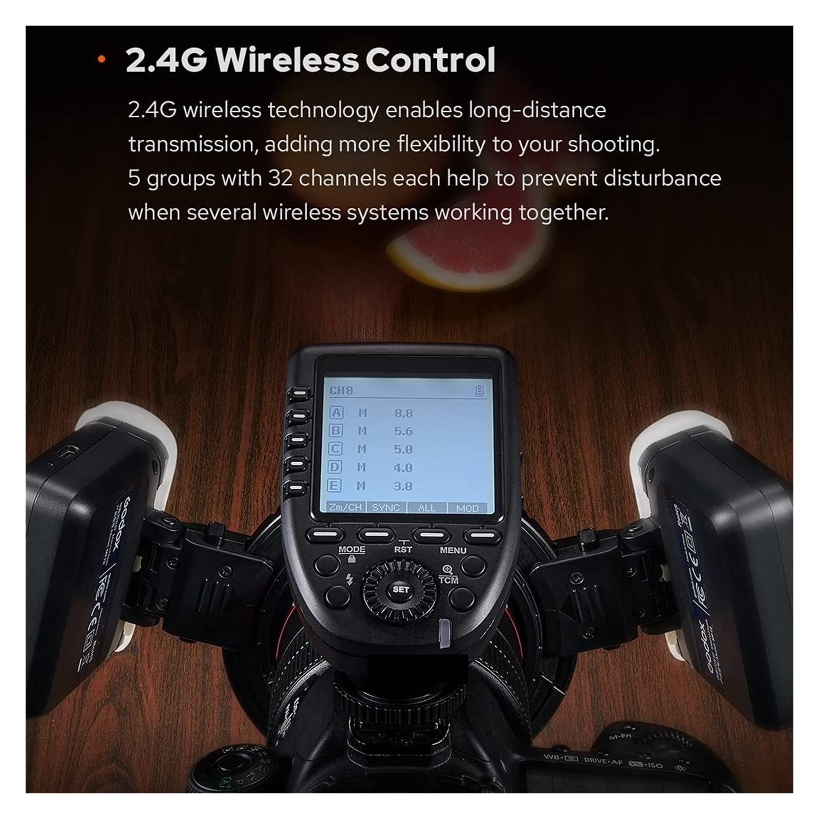 Lampa błyskowa makro Kolorowa lampa błyskowa TTL 2,4 GHz Bezprzewodowe sterowanie Lampa błyskowa Do fotografii studyjnej(4,X2T Trigger Bundle)