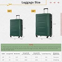 Vista 192 de Merax Equipaje, maleta extensible rígida con ruedas giratorias ligeras, Negro -, 40/48/52