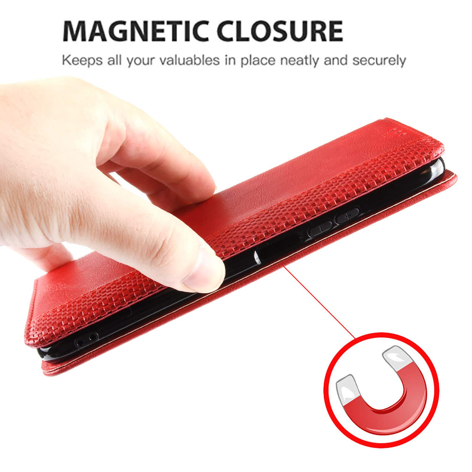 Custodia Libro Magnetica GOKEN Per Redmi Note 15 5G/4G, In Pelle Sintetica Con Portacarte E Supporto Pieghevole, Colore Verde