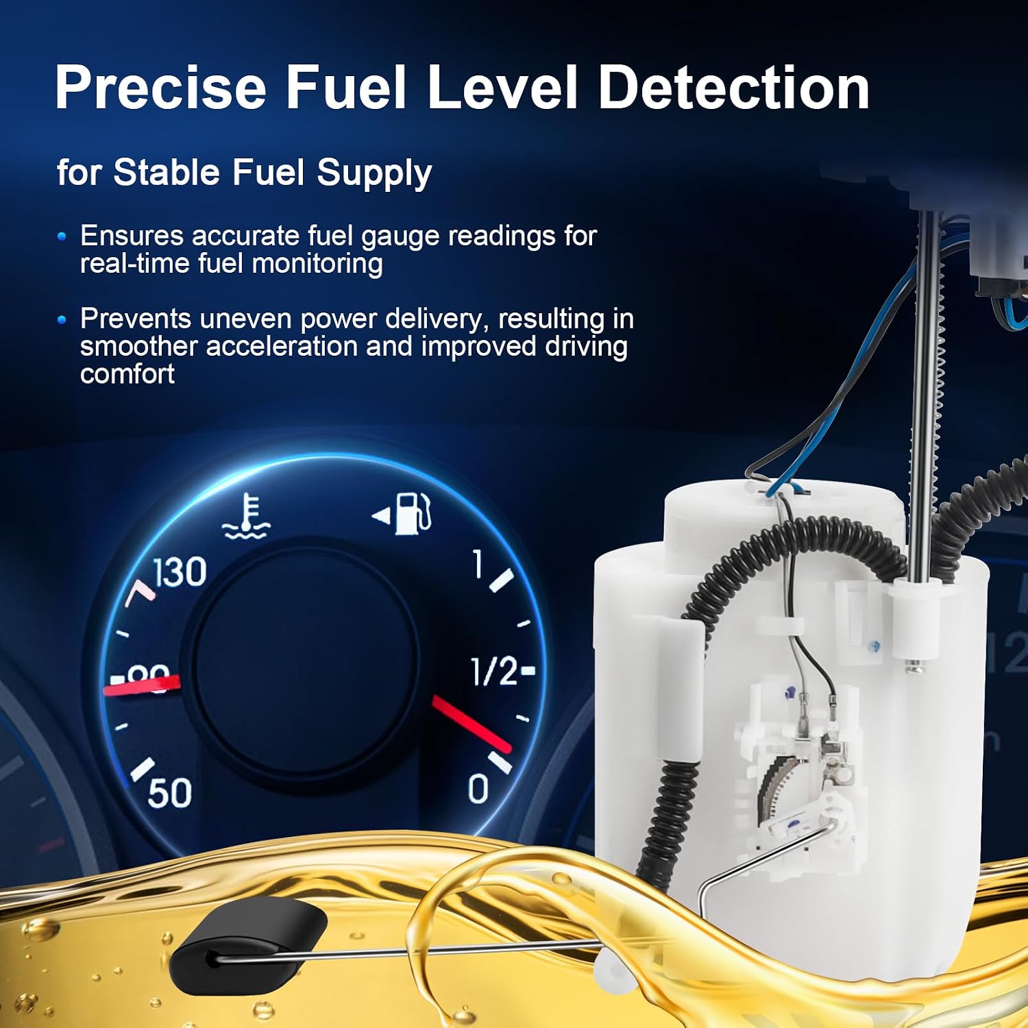 Electric Fuel Pump Assembly Compatible with Kia Soul 2016 2017 2018 2019 1.6L 2.0L L4 with Sending Unit, Replace 31110B2501 FG2335 31110B2550