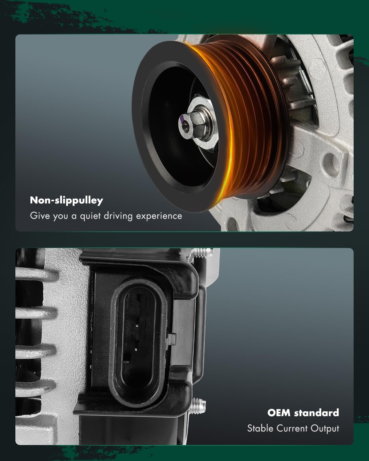 SCITOO Alternator Fits for Buick for Park Avenue 3.8L 2004-2005 12V 140Amp CW 6 Groove Pulley High Output Alternator 104210-3310 25758345 1042103310 1042104990 10394201 15812949 25758345