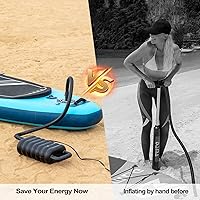 Vista 6 de Bomba de tabla de remo, bomba eléctrica SUP, bomba de aire portátil de alta presión de 20 PSI con inflado y apagado automático, función
