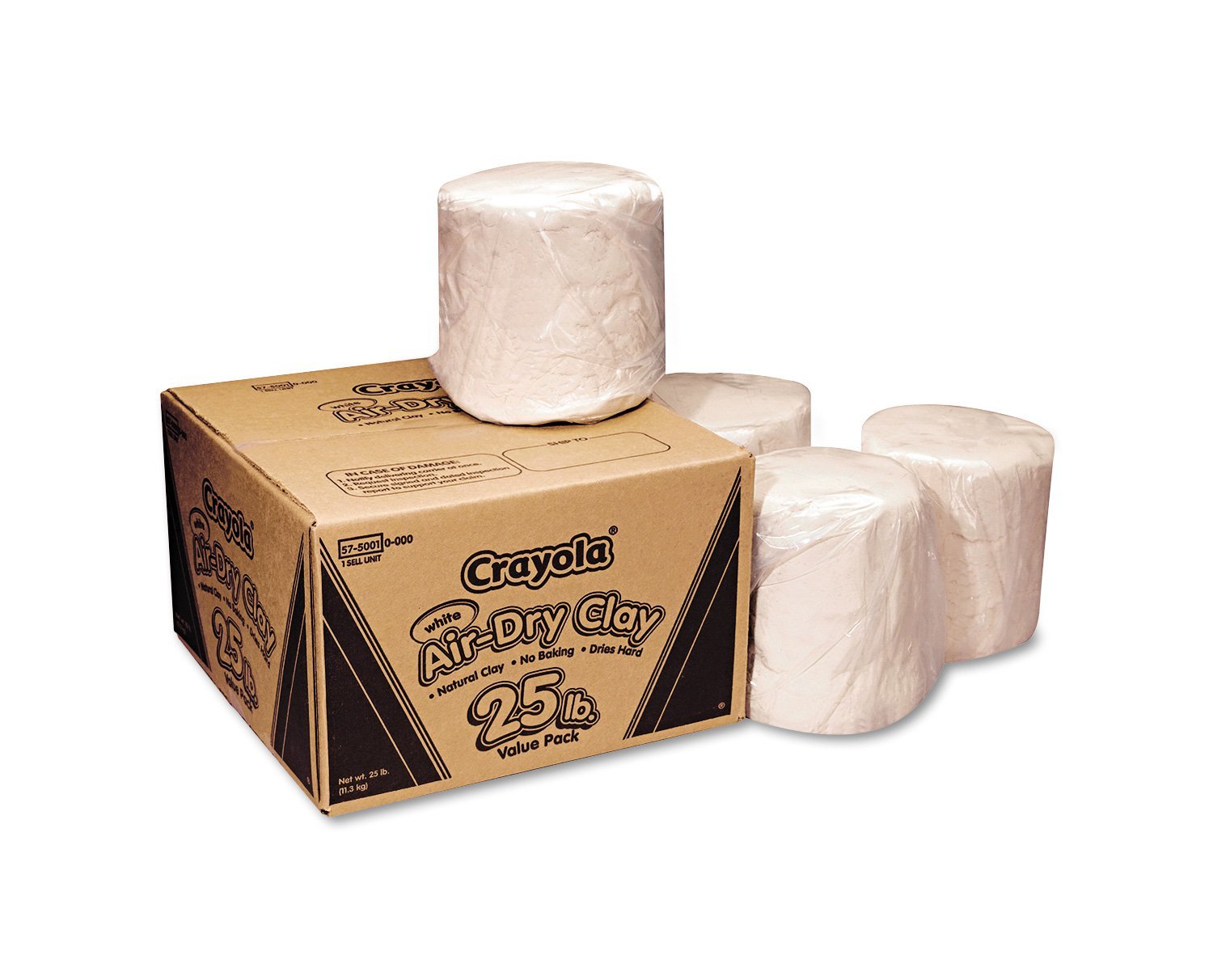 Airdry Clay Crayola 25lb Air-Dry Clay - Giant White Modeling Clay (No  Baking Needed) Air Dry Clay For Adults, image size:1500x1212