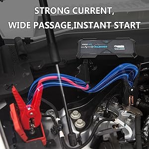 COSSIFTW Jump Starter 3000A Peak Car Starter Cold Crank(Up to 10L Gas or 8L Diesel Engine) 12V Jump Box Battery Booster Portable Power Pack with USB Quick Charge for Pickup Motorcycle Boat RV Tractor