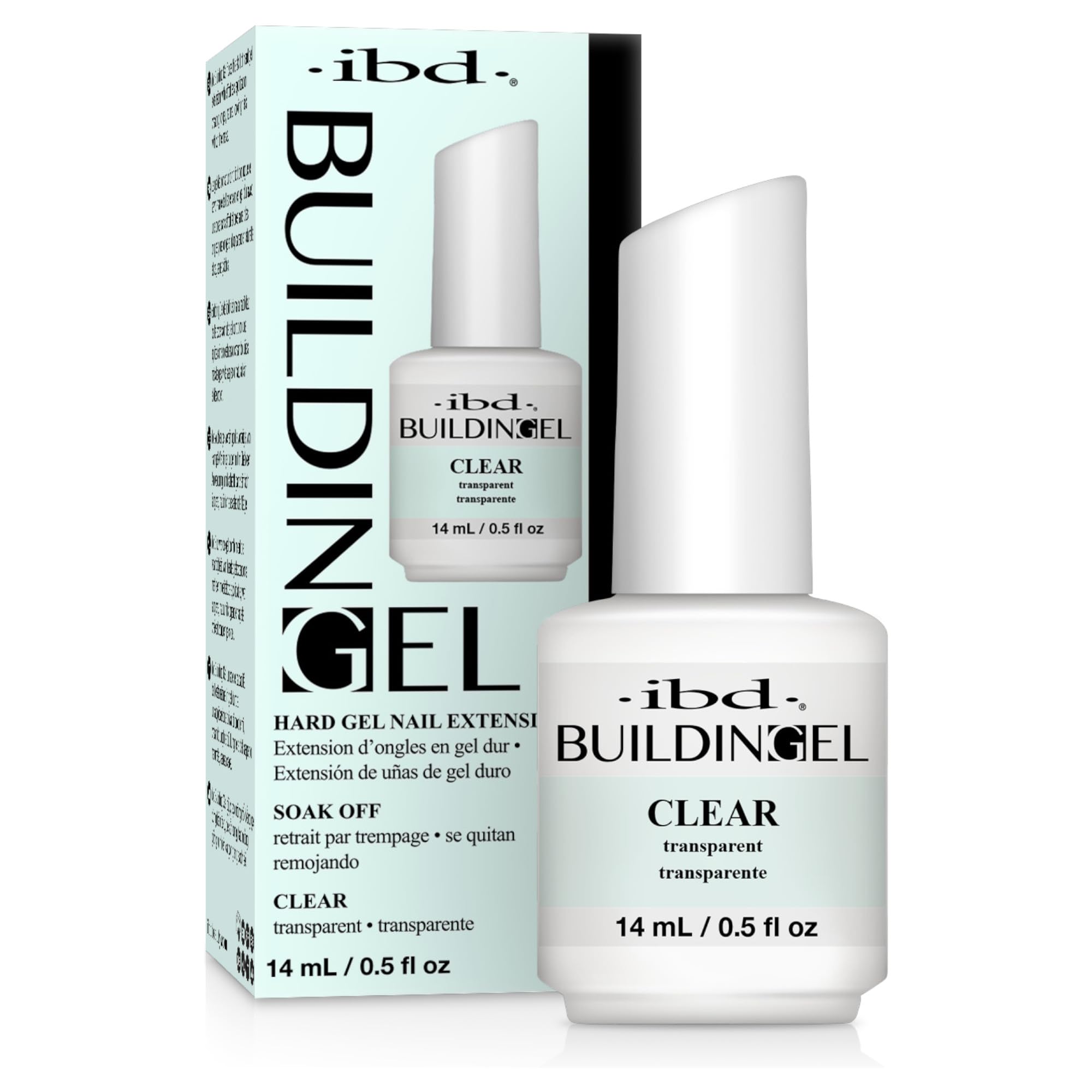 IBD Building Gel – Hard Gel Nail Extension Builder – Transparent Soak-Off Formula for Sculpting & Strengthening Gels Nail Builder – 0.5 oz