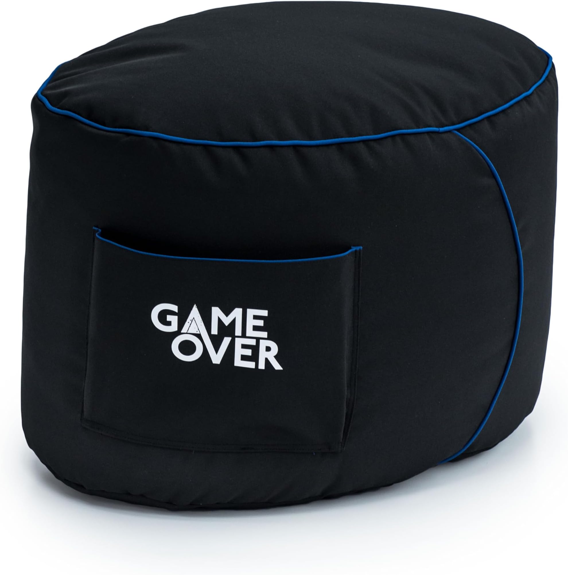 Game Over Video Gaming Bean Bag Foot Stool | Indoor Living Room Leg Rest | Side Pockets for Controllers | Ergonomic Design for the Dedicated Gamer (Soul Reaper)