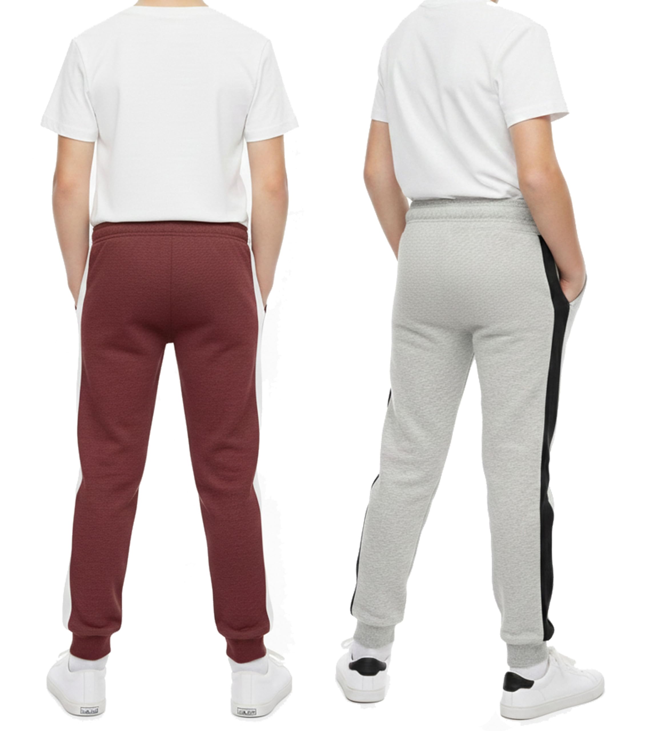 Sam & Rash Boys Fleece Warm Trackpants, Kids Jogger for Winter Session Thermal Soft and Comfort Lower for Kids (in, Age, 13 Years, 14 Years, Regular, Grey & Maroon) - Image 2 thumbnail
