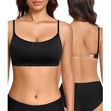 Low Back Bras for Women Comfort Wireless Dance Invisible Bra Seamless Bralettes Backless Bra with Adjustable Strap and Pad Design for Ballet Yoga Dance
