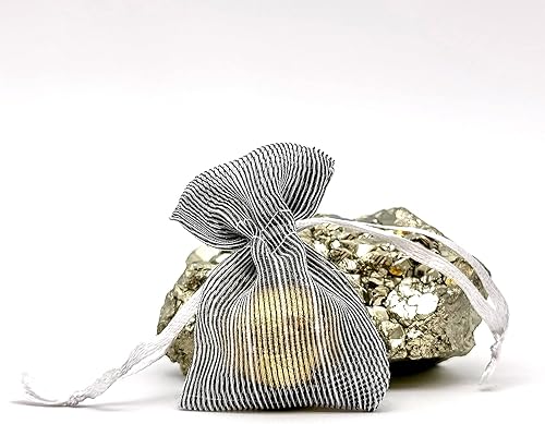 Vista 40 de TheDisplayGuys - 24-Pack Striped Weave Organza Gift Bags w/Drawstrings - Small 3" x 4" - Iridescent - for Party Favors, Samples, Treats