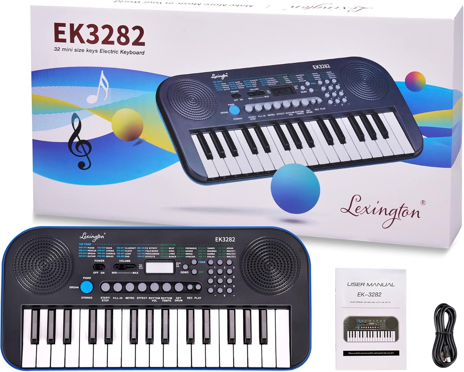 Lexington EK3282 32Key Mini Electric Digital Portable Keyboard Piano Musical Gift for Kids