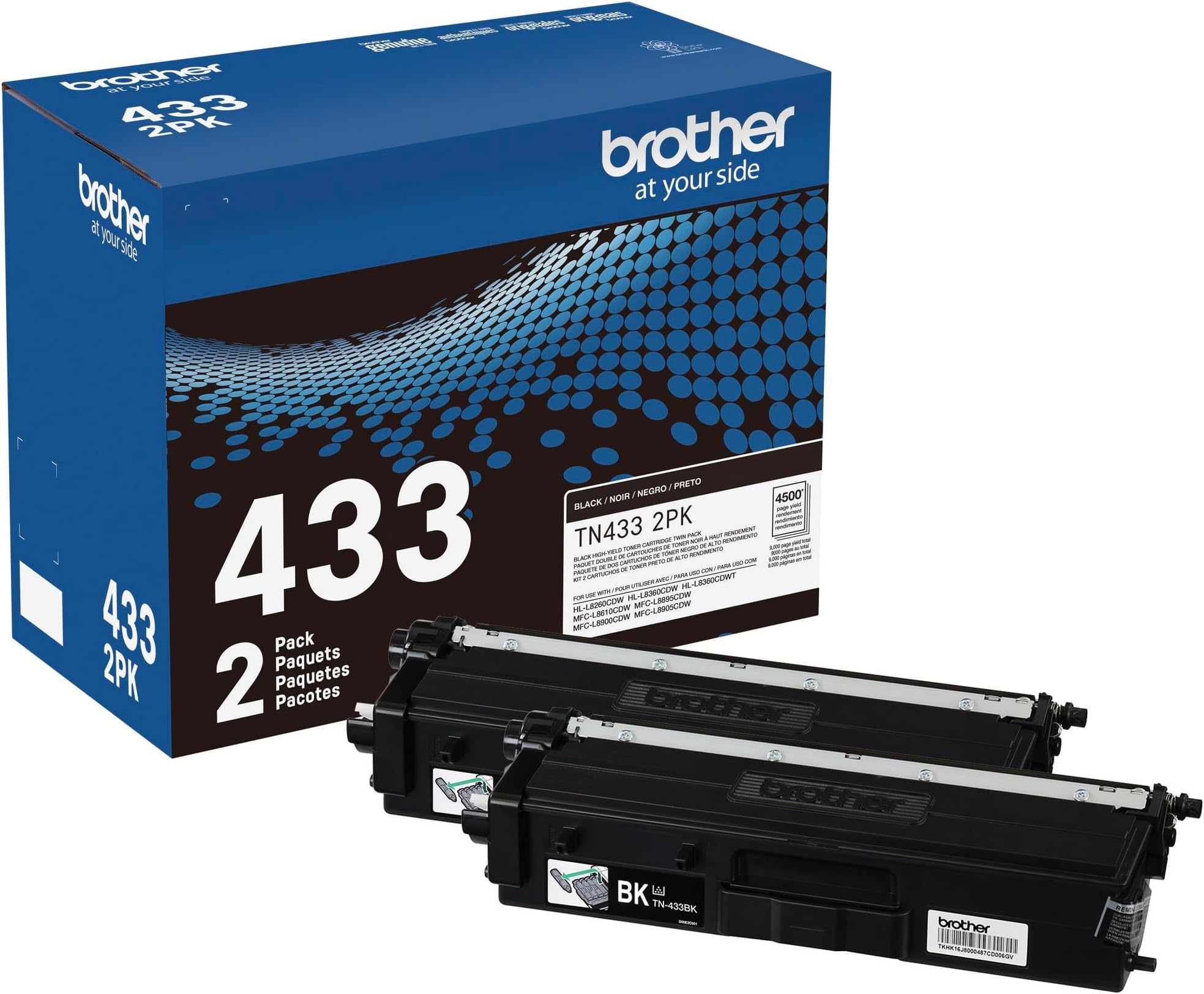 Genuine TN433BK High Yield Toner-Retail Packaging , Black, 1 Size