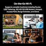 TP-Link Roam 6 AX1500 Wi-Fi 6 Travel Router (TL-WR1512X) - Dual-Band Portable Router | Easy Public WiFi Sharing | Hotel/RV Approved | Phone USB Tethering | Multi-Mode | OpenVPN & WireGuard