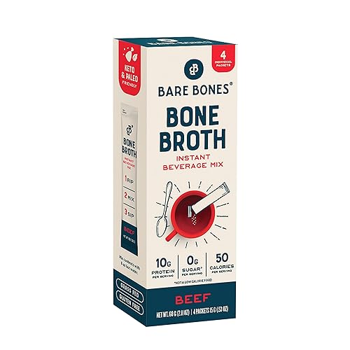 Mezcla instantánea Bare Bones de caldo de huesos de huesos de res 10gr de proteĂna apto para dieta Keto y Paleo sobres en barras de 053oz 15 gramos Mezcla instantánea Bare Bones de caldo de huesos de huesos de res 10gr de proteĂna apto para dieta Keto y Paleo sobres en barras de 053oz 15 gramos