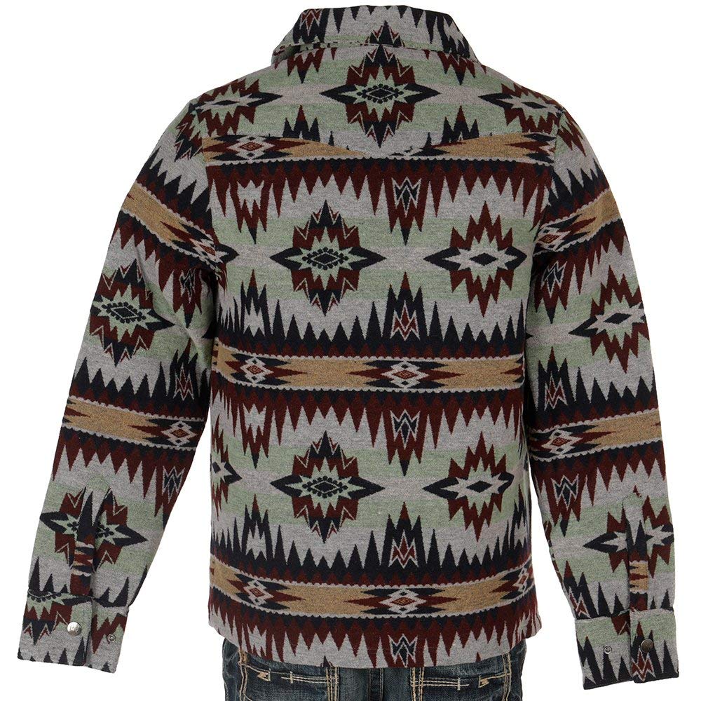 mens aztec print commander wool jacket