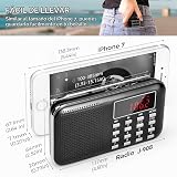 PRUNUS Mini radio portátil AM FM Radio de bolsillo con MP3