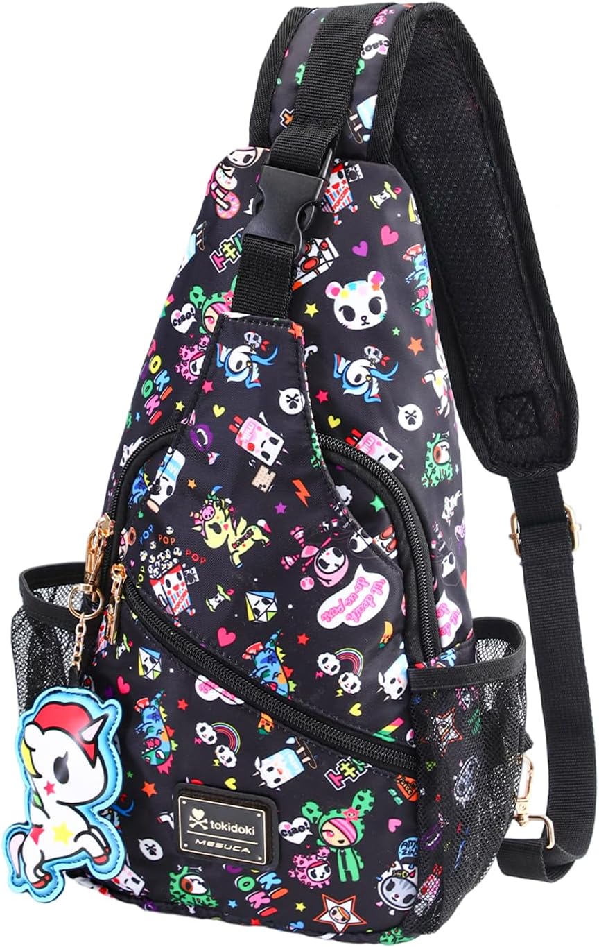 tokidoki Sling Bag for Women & Men, Cute Unicorno Chest Pack, Casual Crossbody Daypack for Gym, Cycling & Hiking