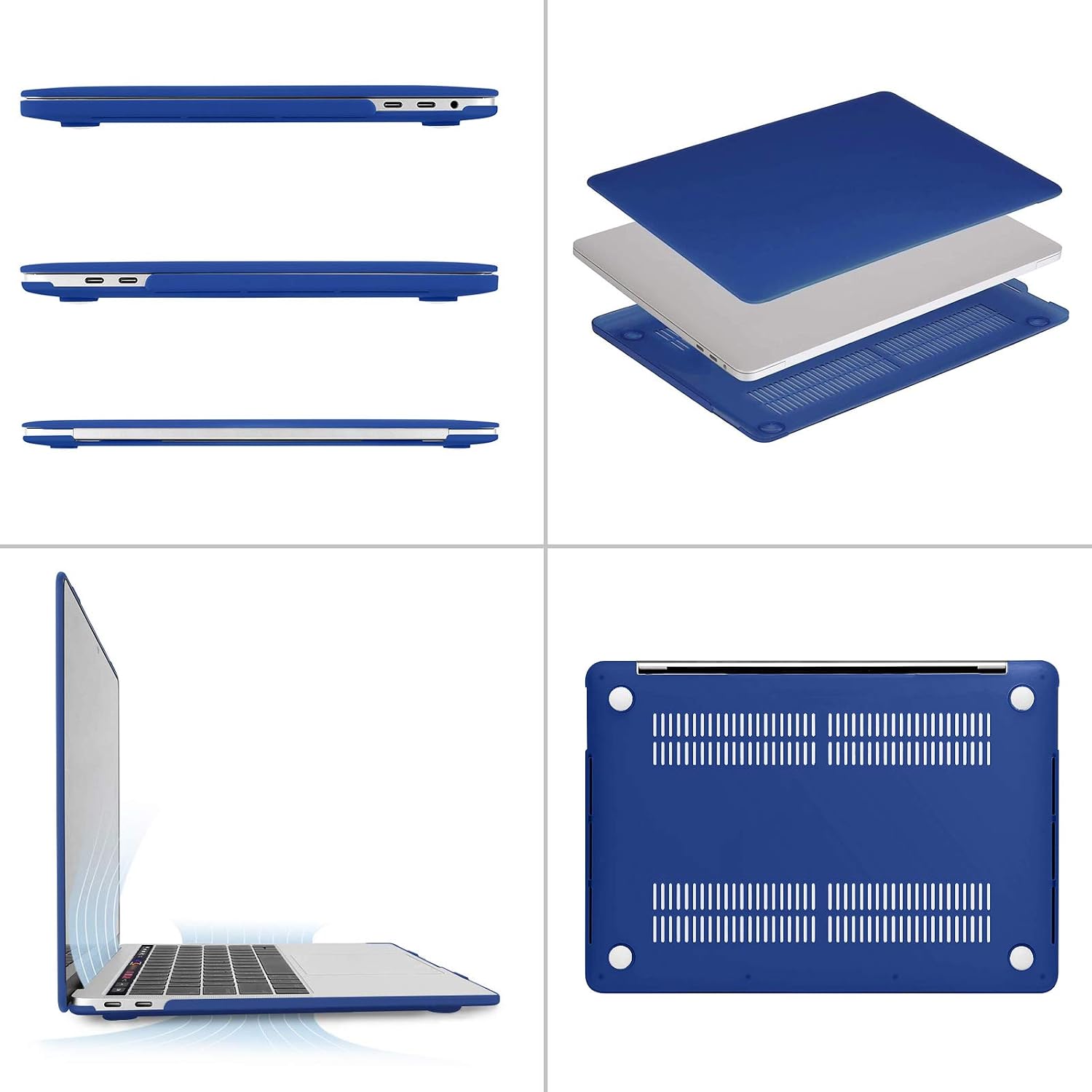 MOSISO Compatible with MacBook Pro 13 inch Case M2 2026 2025 2024 2023 2022-2016 A2338 M1 A2251 A2289 A2159 A1989 A1708 A1706,Plastic Hard Shell&Keyboard Cover&Screen Film&Storage Bag, Royal Blue