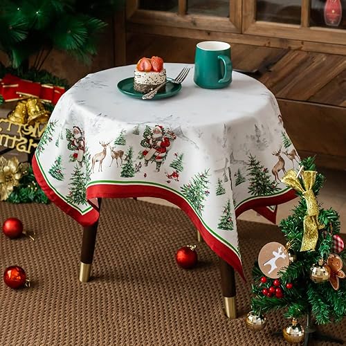 Miniatura 140 de ARTABLE Mantel cuadrado de primavera y verano con estampado de flores vintage para Pascua, pícnic, al aire libre, hogar, vacaciones, comedor, cocina