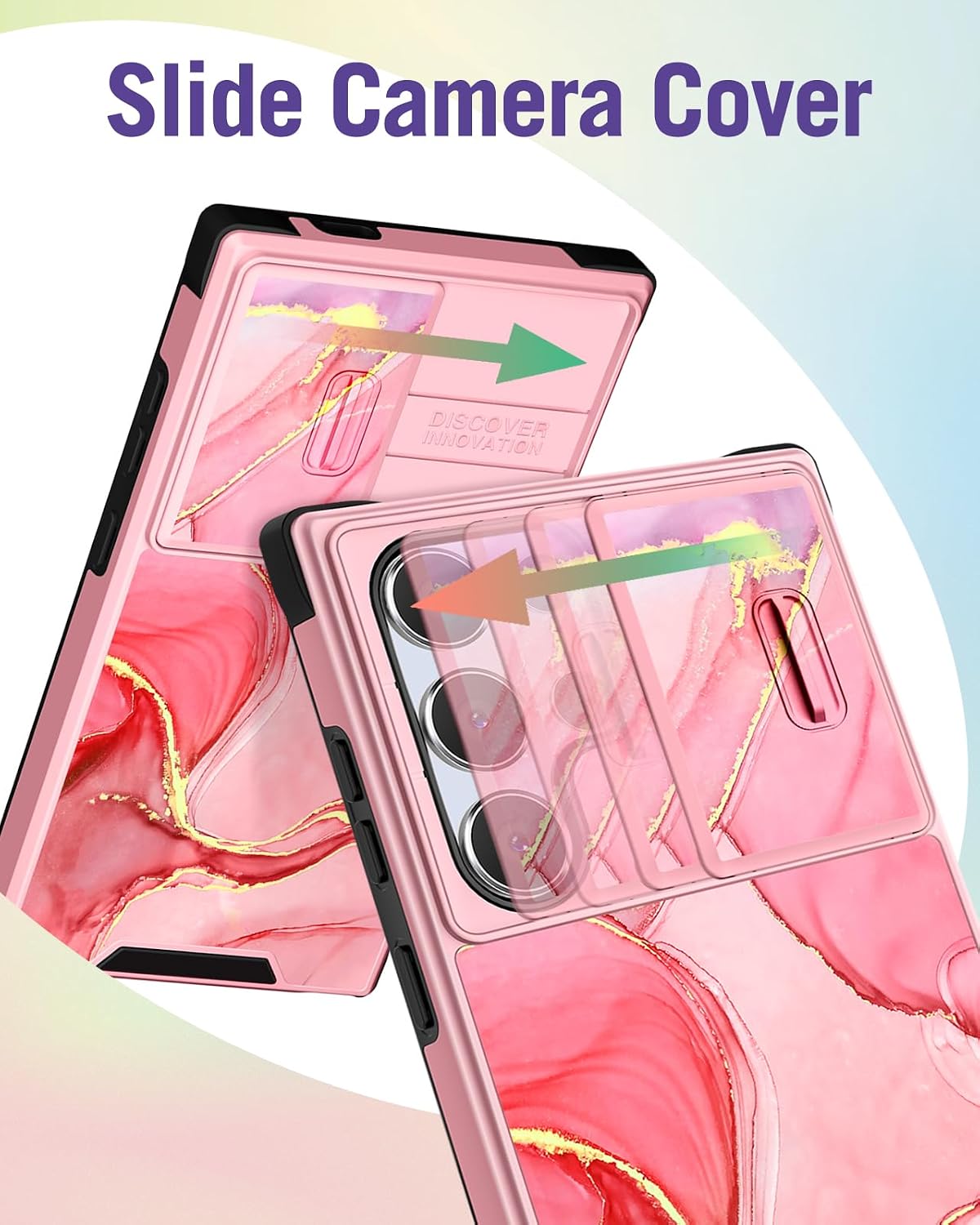 Buleens for Samsung Galaxy S24 Ultra Case - with Ring Stand & Camera Cover Aesthetic Cute Designed Women Girls Unique Girly Kawaii for Samsung S24 Ultra Phone Case Compatible with Magsafe image 3