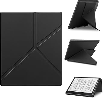 Slimshell Case for Kobo Elipsa 2E 10.3" 2023 Released, Origami Standing Lightweight PU Leather Stand Smart Cover with Auto Sleep Wake Feature for Kobo Elipsa 2E 10.3 inch with Pen Holder Black