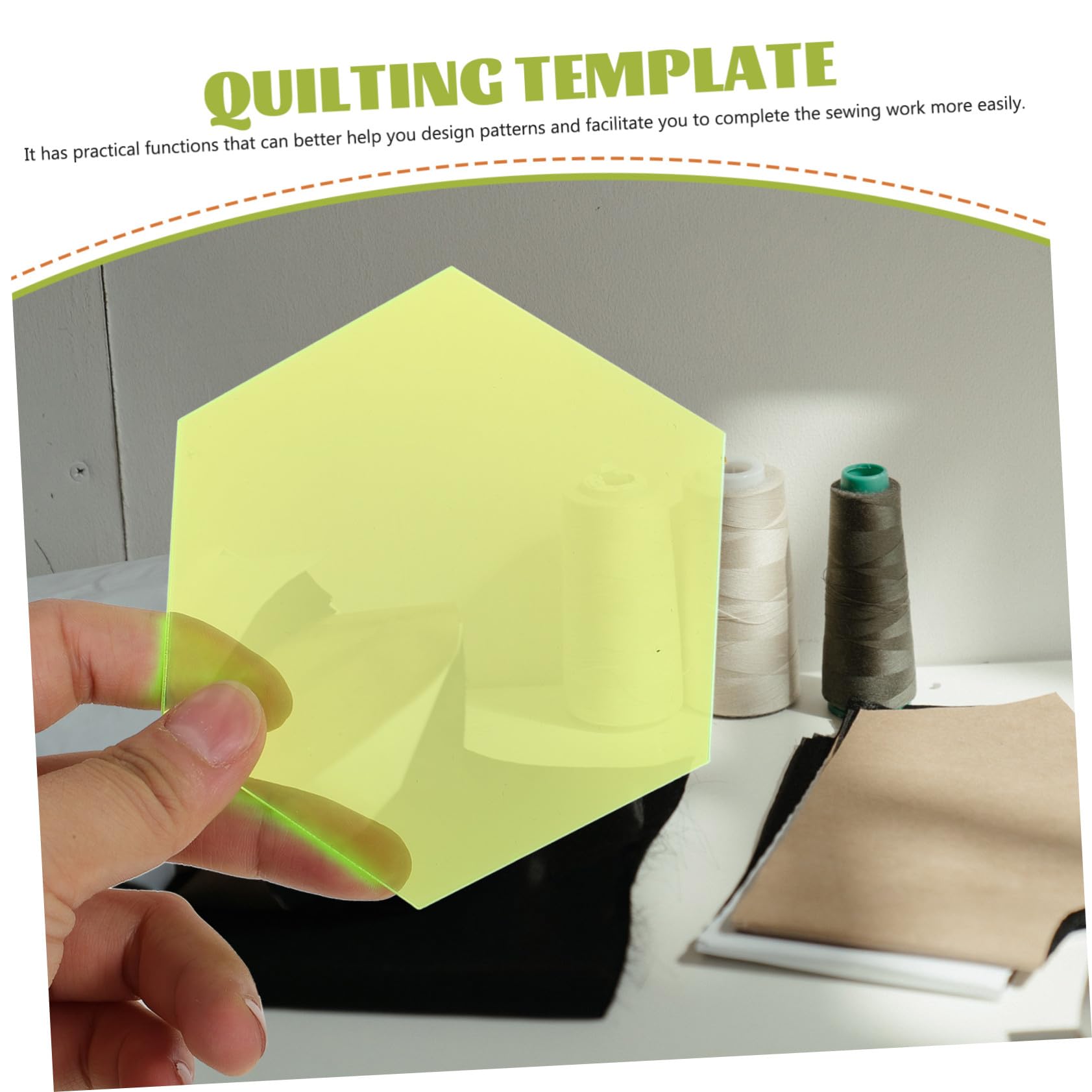 Regla Hexagonal de Acrílico para Patchwork y Bordado DIY 4 Piezas