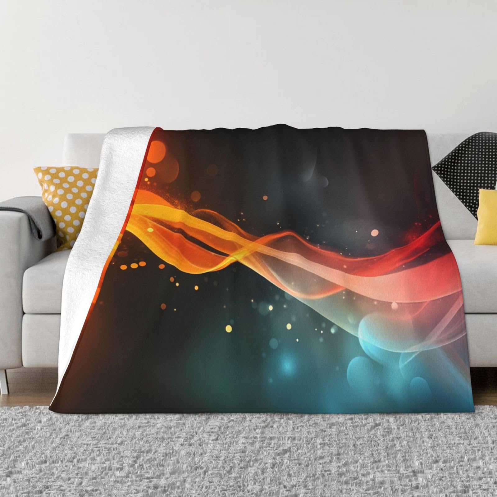 Couverture de salon à motif flux d'énergie pour vos soirées détente
