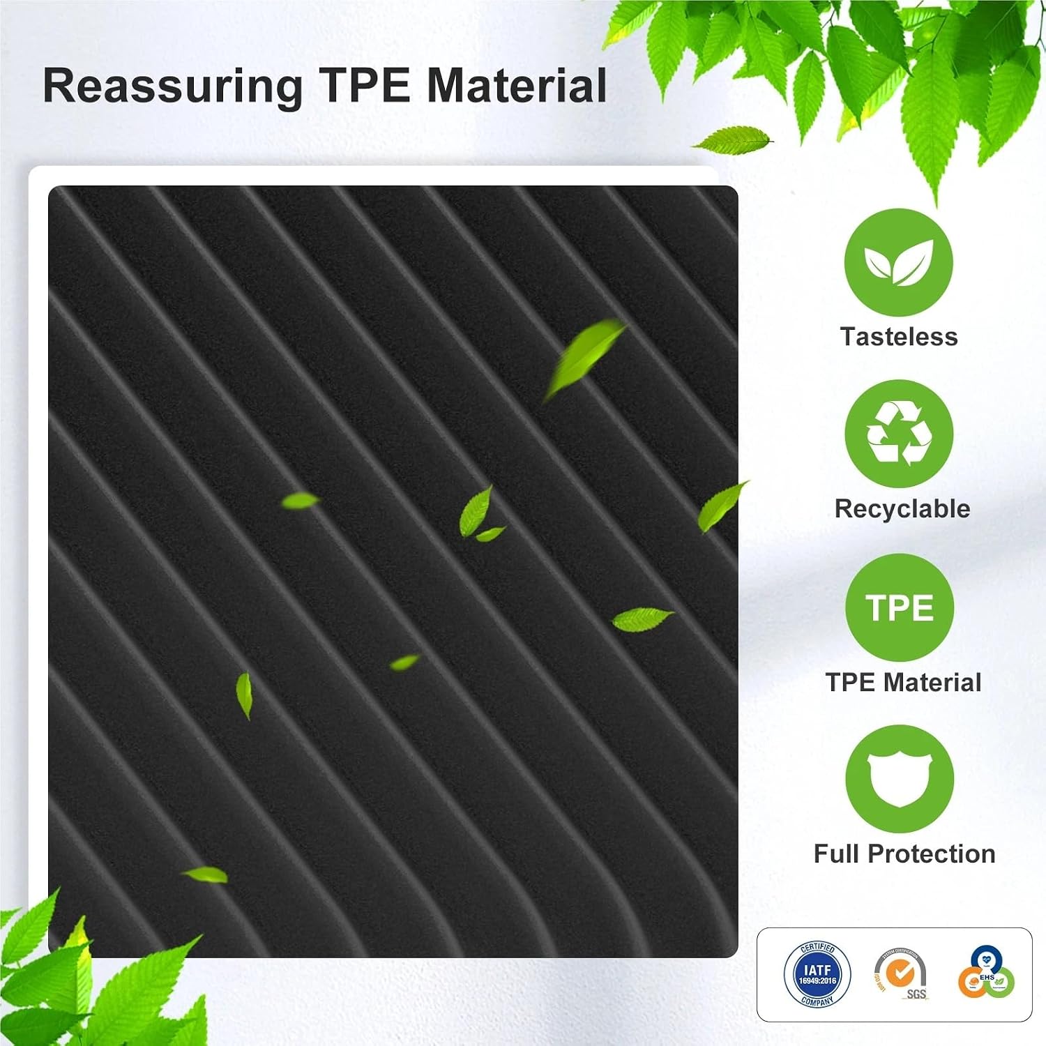 for Toyota Hilux revo 2015-2022 Truck Bed Tailgate Mat Rear Trunk Protective Pad Liner Cargo Accessories Black Replacement(Trunk pad 2P)