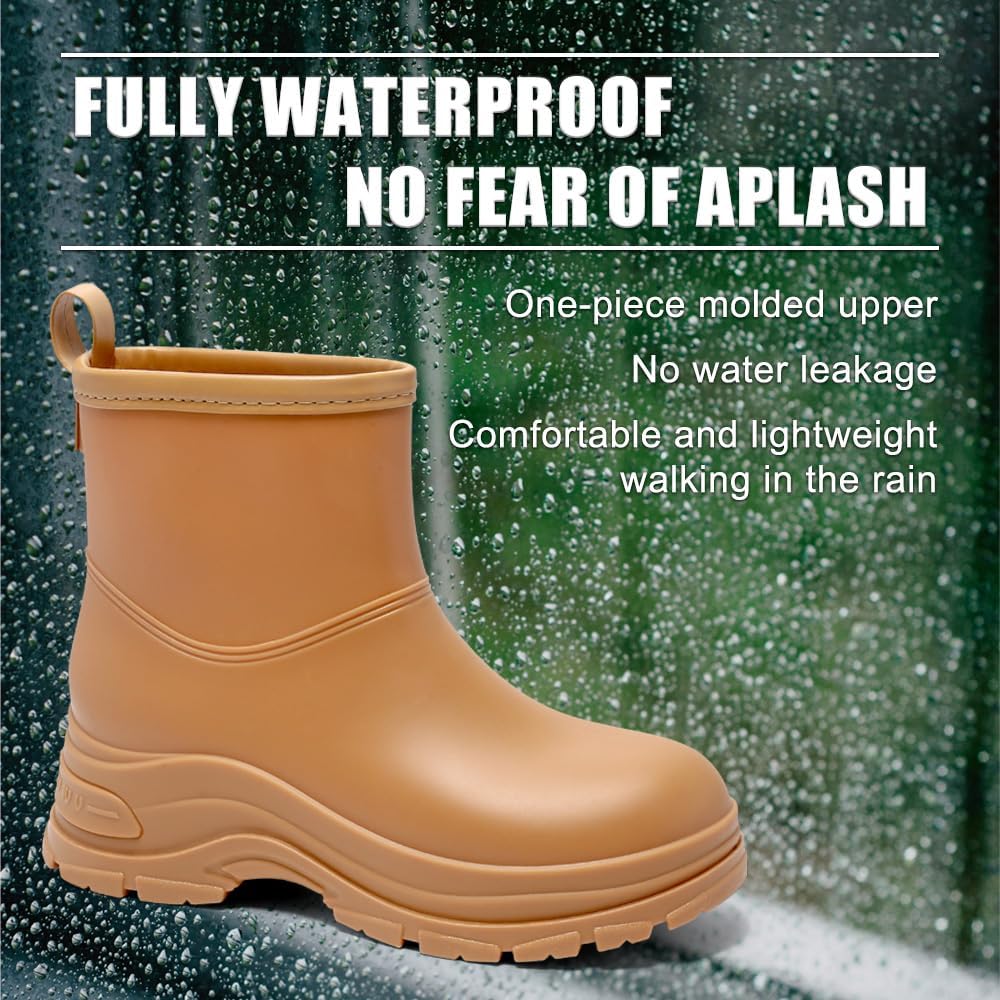 Women's Waterproof Chelsea Ankle Rain Boots