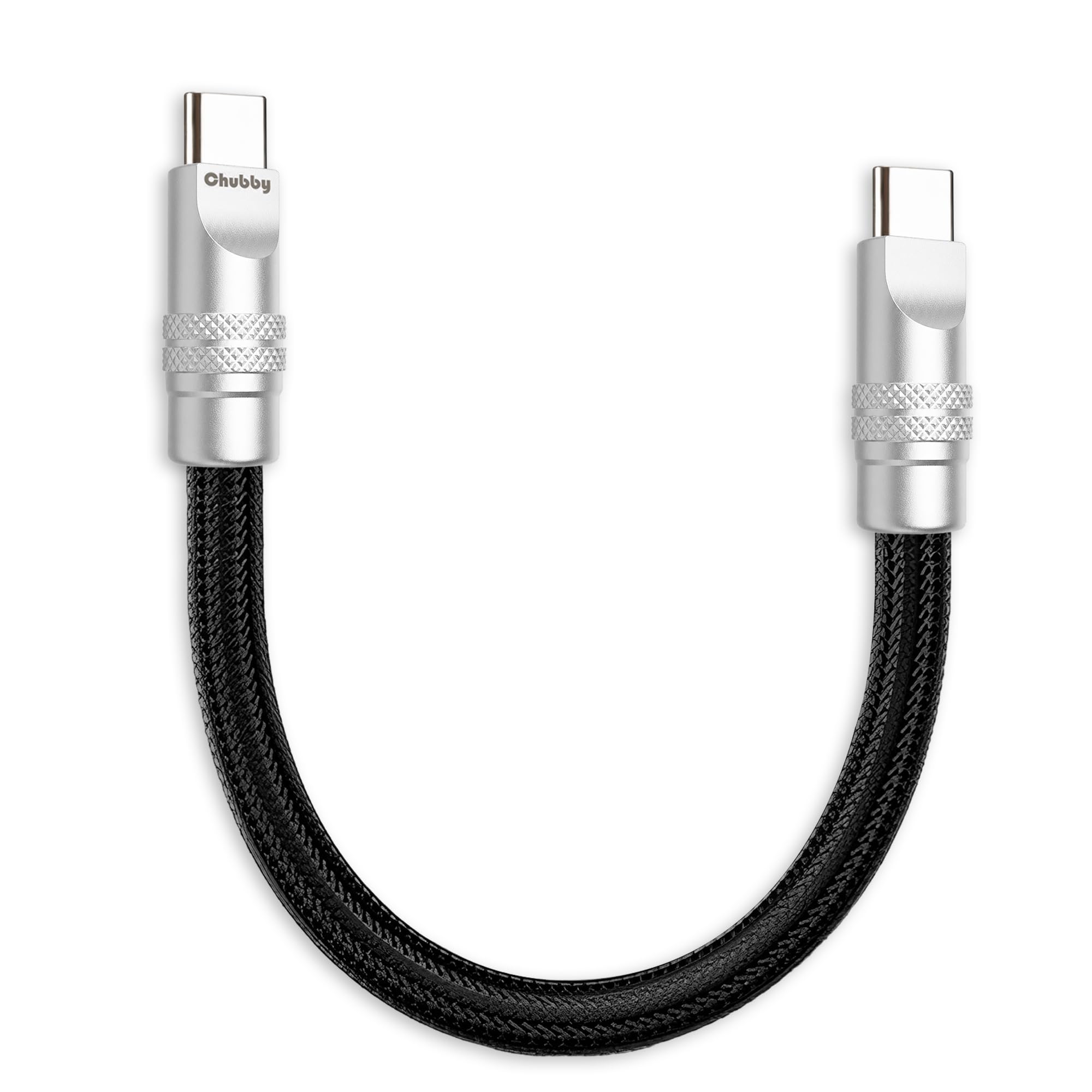 chubbycable Cute Chubby 240W Short USB C Cable Durable Extra Thick Fast Charging Cable Nylon Braided Charger Cord Compatible with iPhone 17-15 Series