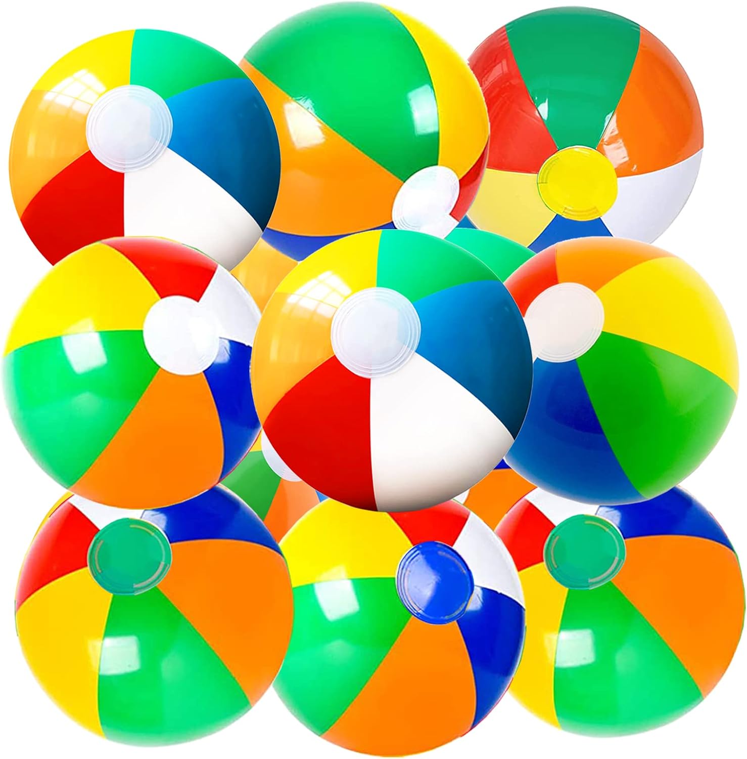 10 PCS Inflatable Beach Balls for Kids, Inflatable Pool