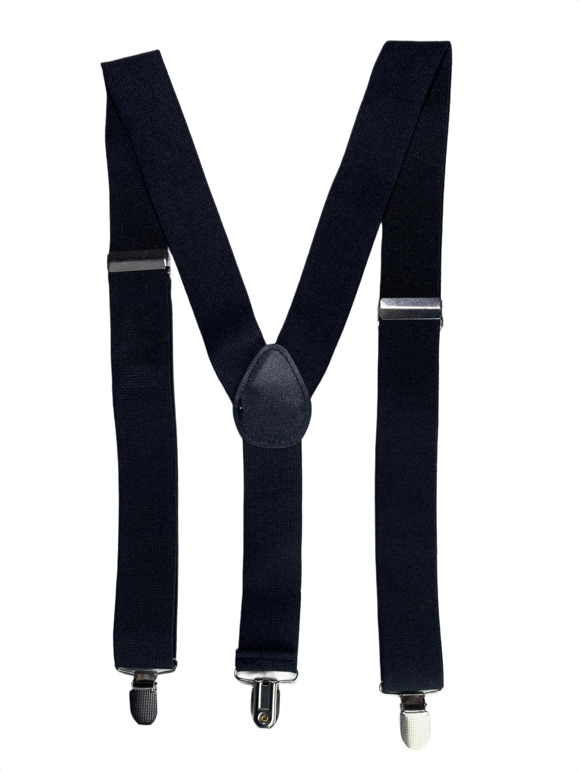 Premium Black Suspenders for Men – Adjustable Elastic Y-Back Braces with Heavy Duty Metal Clips – Classic Formal Wedding Tuxedo Business Office Party Casual Retro Vintage Costume Accessory-image-15